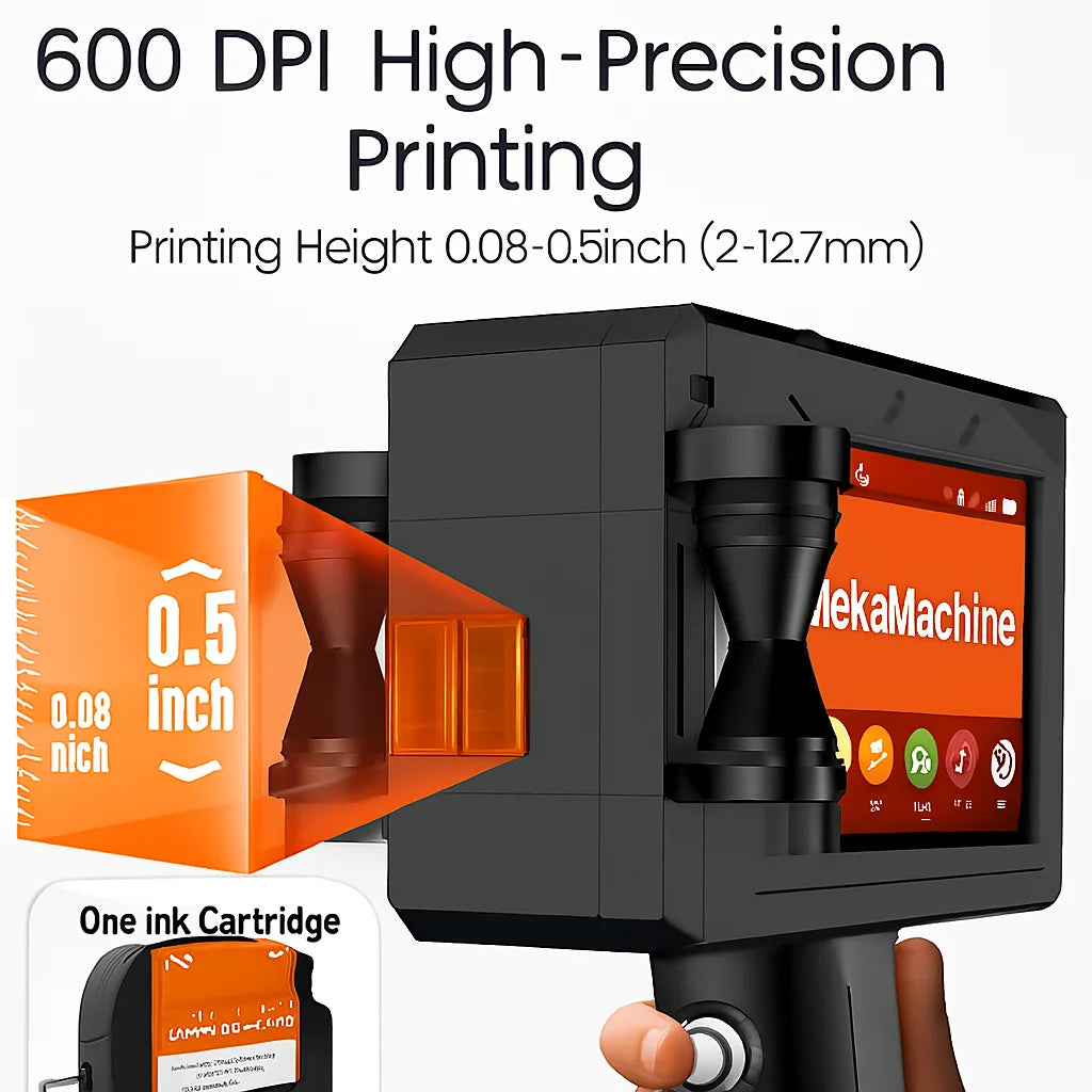 طابعة صناعية محمولة – للطباعة على الكرتون والبلاستيك والمعادن